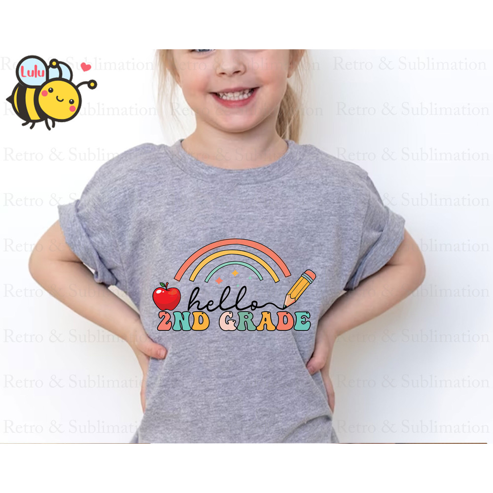 Hello 2nd Grade Rainbow Svg, First Day Of School Svg, Back To School Svg, 2nd Grade Svg, Boho Rainbow Svg Files for Cricut, Gift For Kids - 4.jpg