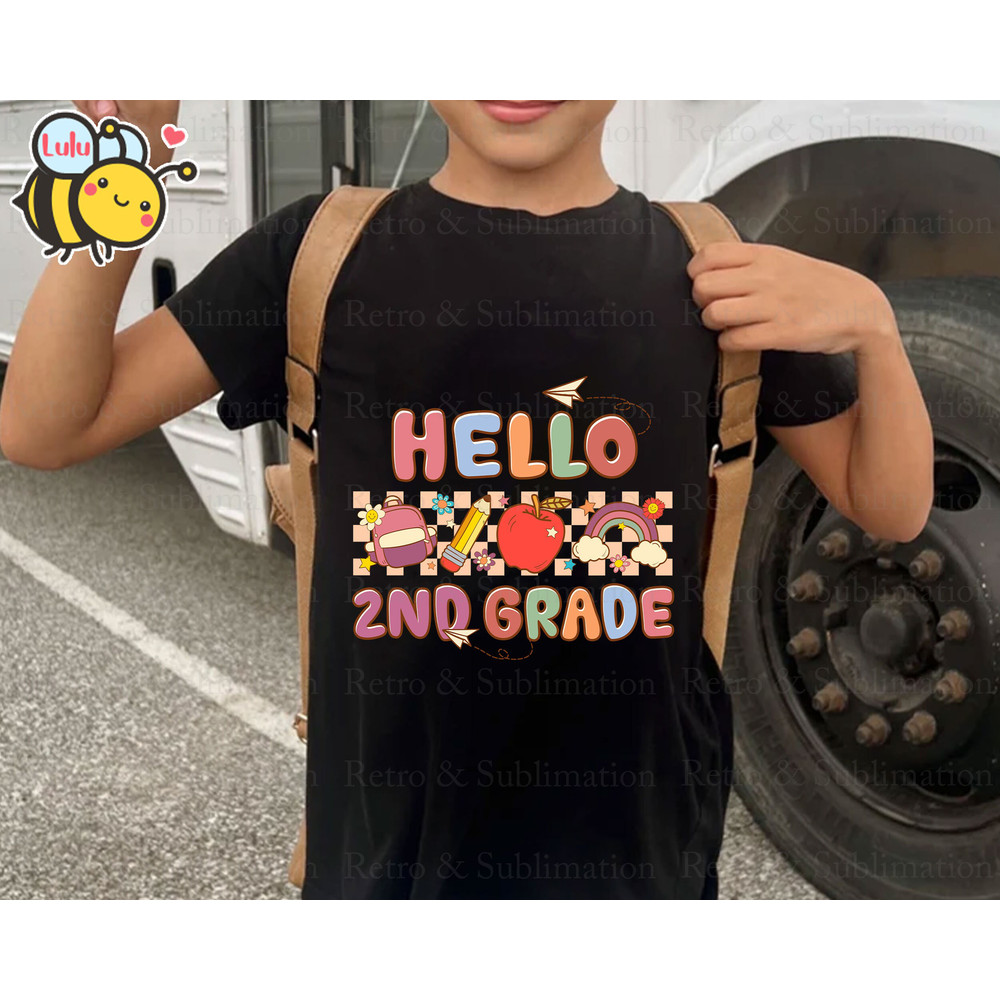 Hello 2nd Grade Png, Back To School Png, First Day Of School Png, Hello Second Grade Png, School Supplies Design Sublimation Download - 4.jpg