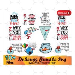 10 dr seuss bundle svg, dr seuss quotes svg, little miss thing