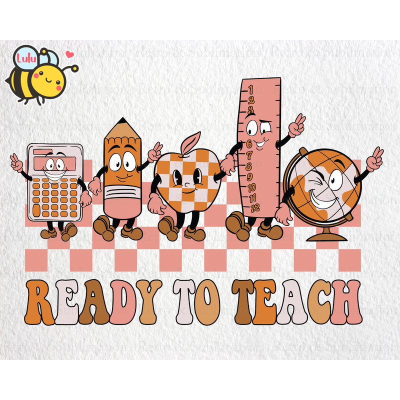 Ready To Teach Svg, Teacher Day Svg, Retro Teacher Svg, First Day Of School Svg, Back To School Svg, Gifts For Teacher, Teacher Gift - 1.jpg