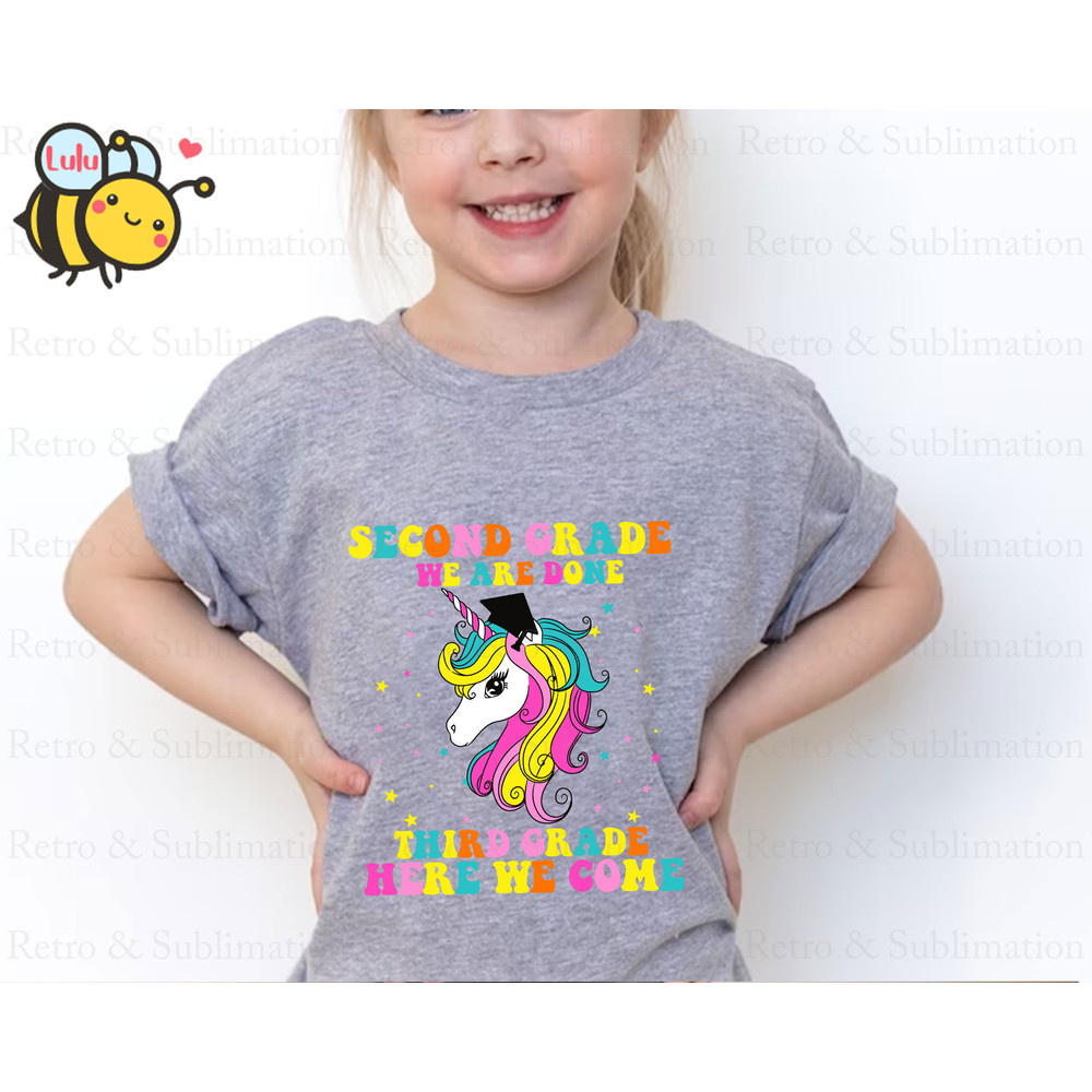 Second Grade We Are Done Third Grade Here We Come Svg, Back To School Unicorn Design for Girls, Hello 3rd Grade, First Day of School - 3.jpg