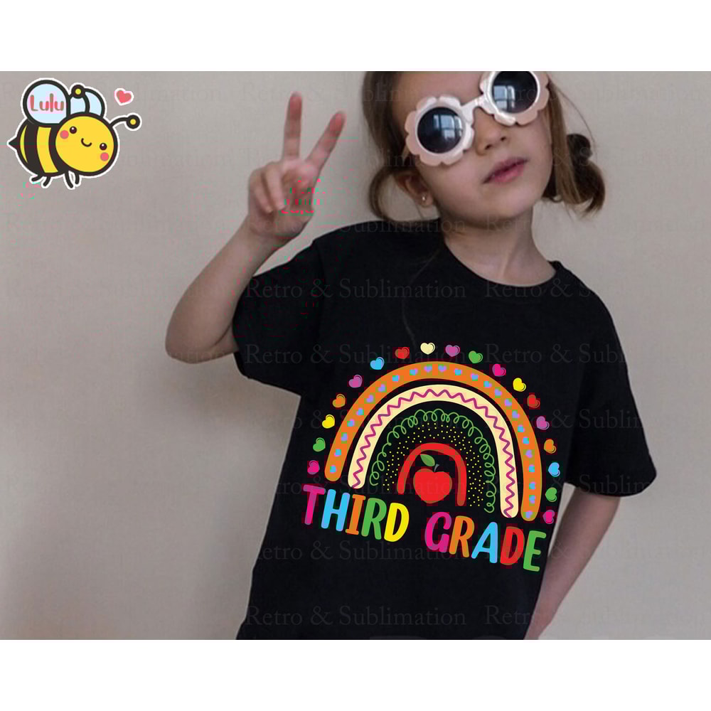 Third Grade Rainbow Svg, First Day Of School Svg, Back To School Svg, 3rd Grade Svg, Boho Rainbow Svg Files for Cricut, Gifts For Student - 4.jpg