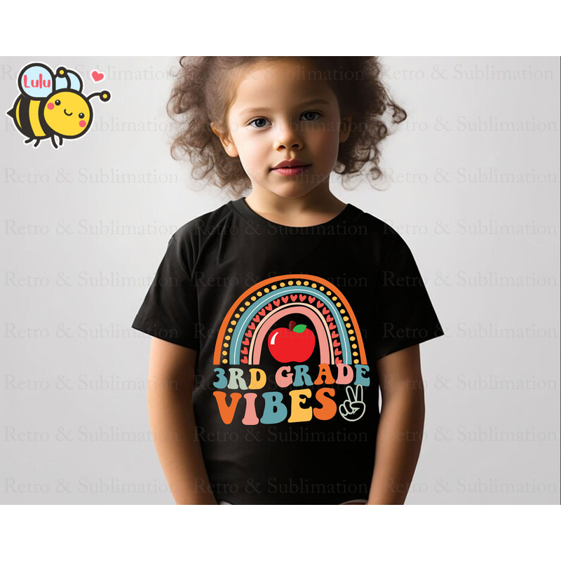 Third Grade Vibes Rainbow Svg, First Day Of School Svg, Back To School Svg, 3rd Grade Svg, Boho Rainbow Svg Files for Cricut, Gifts For Kids - 3.jpg