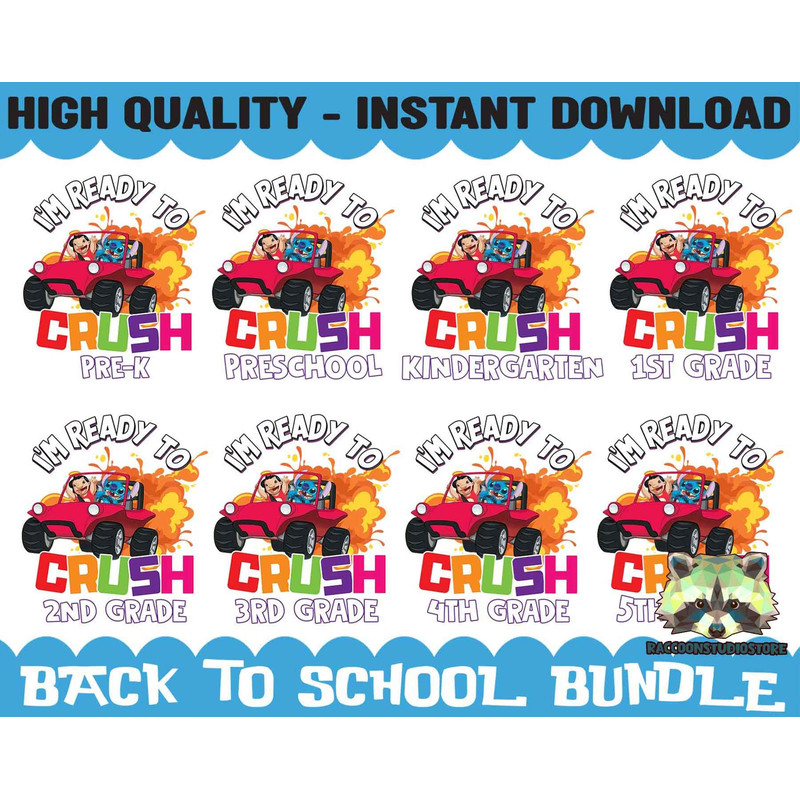 7+ Ready To Crush PNG Bundle, School Grade Bundle, Back To School Png, Love School Png, Cartoon Character Png, Instant Download - 1.jpg