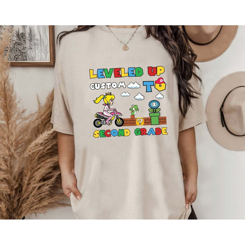 CUSTOM Level Up To Kindergarten Svg, Leveled Up To Kiddio Game Svg, Back To School Svg, Kids Shirt Design, Second Grade, Digital Download - 2.jpg