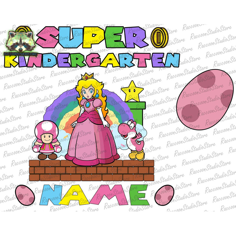 CUSTOM Super Kindergarten Svg, School Grade Svg, Custom Kids Shirts, Game Lover Kid Svg, Third Grade Svg, Peachy Princess, Instant Download - 1.jpg
