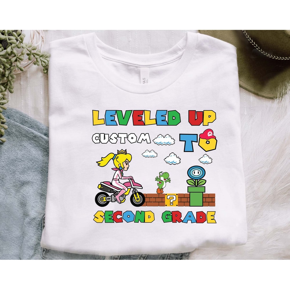 CUSTOM Level Up To Kindergarten Svg, Leveled Up To Kiddio Game Svg, Back To School Svg, Kids Shirt Design, Second Grade, Digital Download - 3.jpg