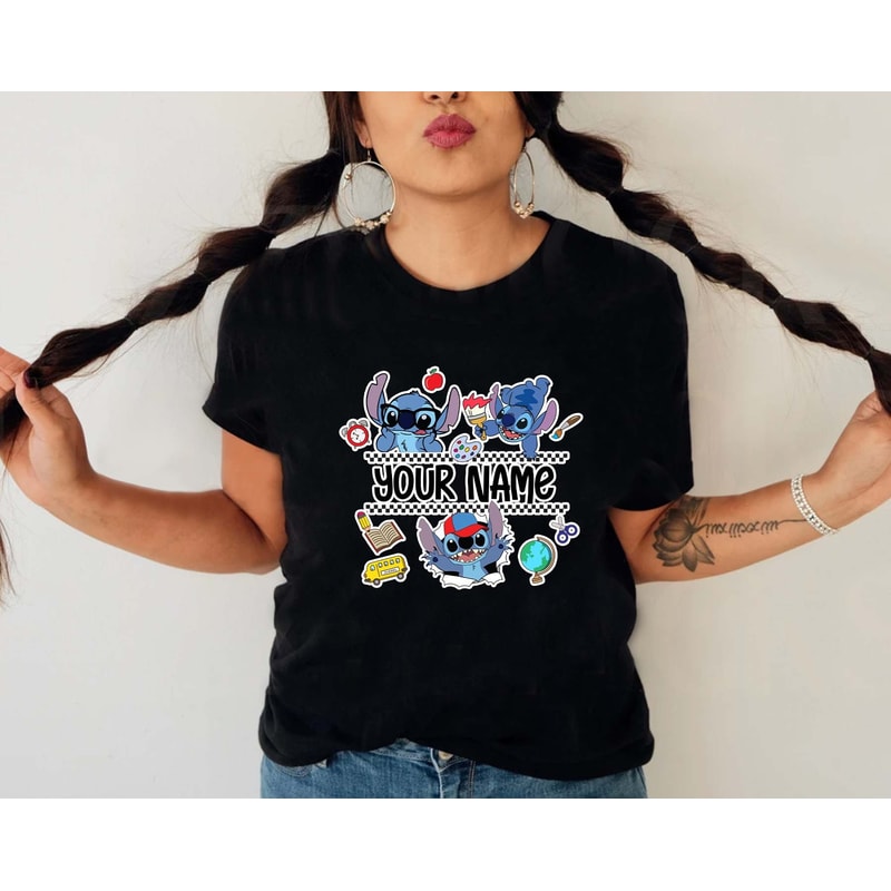 Customize Back To School Png, Cartoon Blue Character Png, Apple Png, Student Name Frame Png, School Supplies Png, Instant Download - 2.jpg