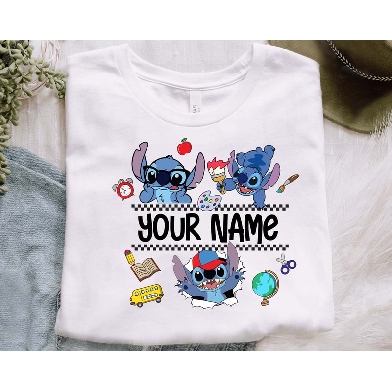 Customize Back To School Png, Cartoon Blue Character Png, Apple Png, Student Name Frame Png, School Supplies Png, Instant Download - 3.jpg