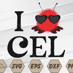 I Love CEL V-Neck Svg, Eps, Png, Dxf, Digital Download