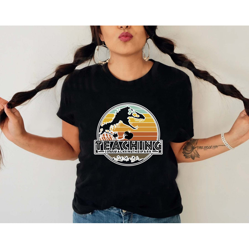 T Rex Teaching Is A Walk In The Park Svg, Apple T Rex Svg, Teacher Svg, Teacher Dinosaur Svg, Funny Teacher Shirt Svg, Instant Download - 4.jpg
