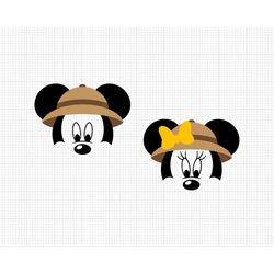 Safari Hat, Mickey Minnie Mouse, Vacation Trip, Animal Kingdom, Svg and Png Formats, Cut, Cricut, Silhouette, Instant Do