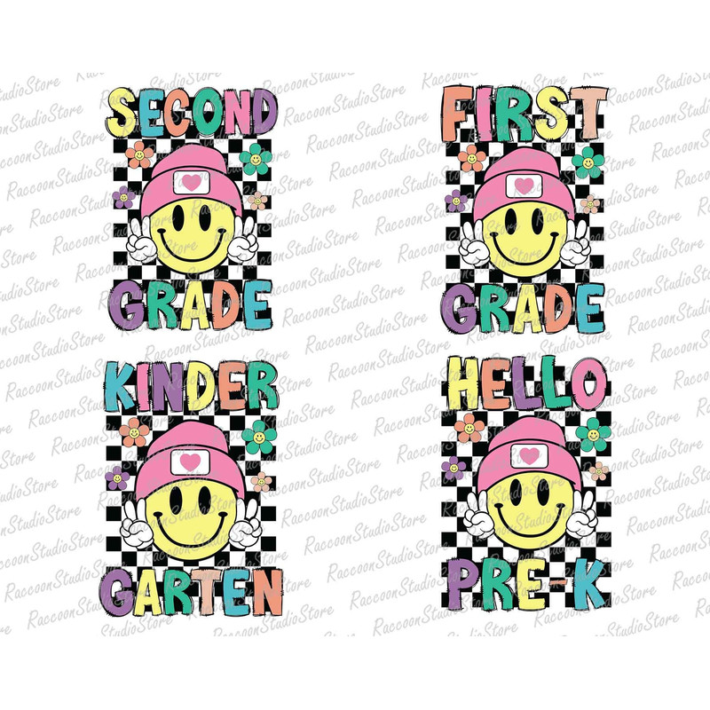 8+ Grade Png Bundle, Smile Face Back To School Png Bundle, Pre-k To Sixth Grade Png, Custom Grade Png, Student Shirt Png, Instant Download - 5.jpg