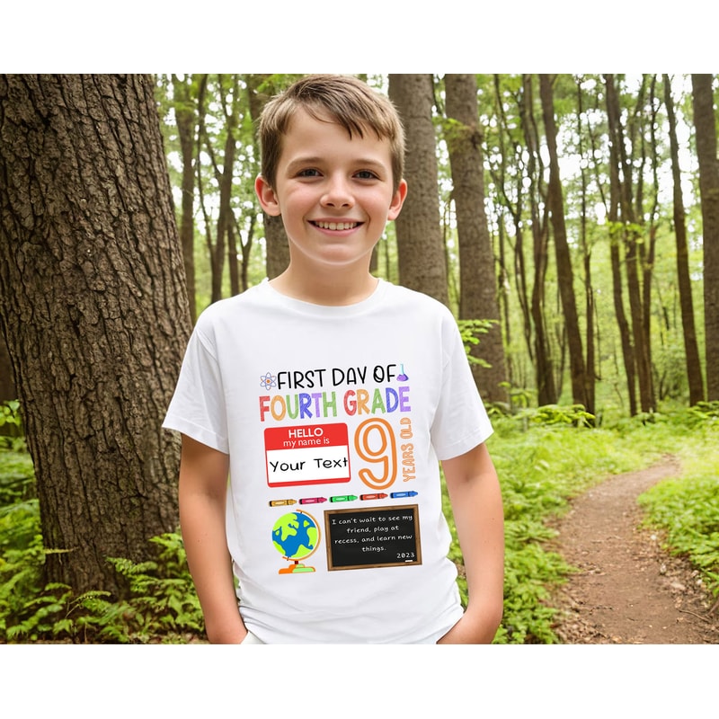 PERSONALIZED First Day of School Grade Bundle Png, Back to School Png, First Day of First Grade, Middle School, Kids Name, Digital Download - 4.jpg