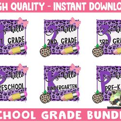 school grade bundle png, back to school bundle png, back to school png, school grade png, first day of school, instant