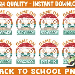 school grade bundle, school gaming bundle, first day of school bundle, retro school bundle png, png file for sublimation