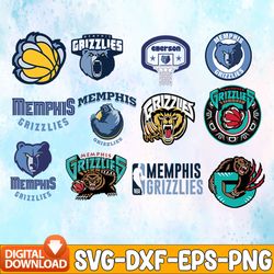 bundle 24 files memphis grizzlies basketball team svg, memphis grizzlies svg, nba teams svg, nba svg, png, dxf, eps, ins