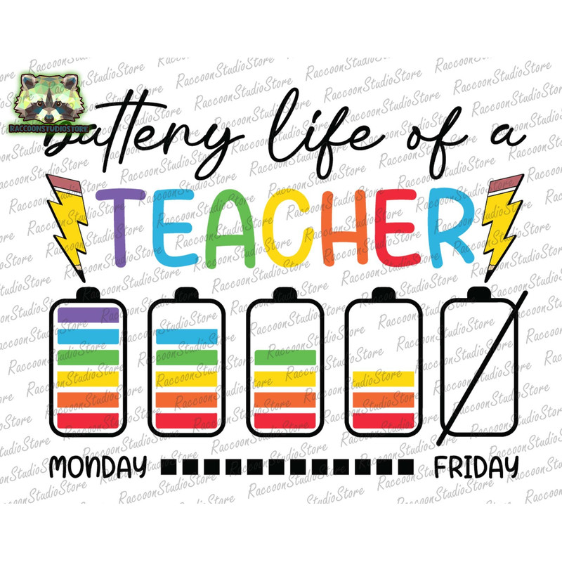 Battery Life Of A Teacher Svg, Monday Teacher, Bolt Teacher Svg, Back To School Svg, Teacher's Day Svg, Teacher Life Svg, Instant Download - 1.jpg