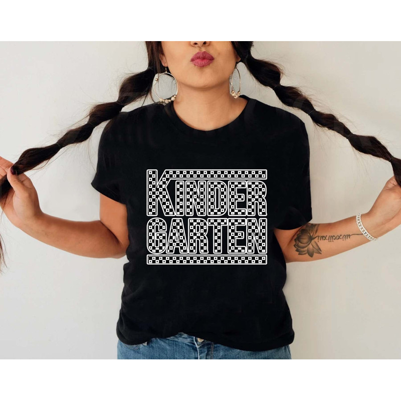 Checkered Kindergarten Svg, School Grade Svg, School 2023 Png, Back To School, Kindergarten Pre-K Svg, Digital Download - 4.jpg