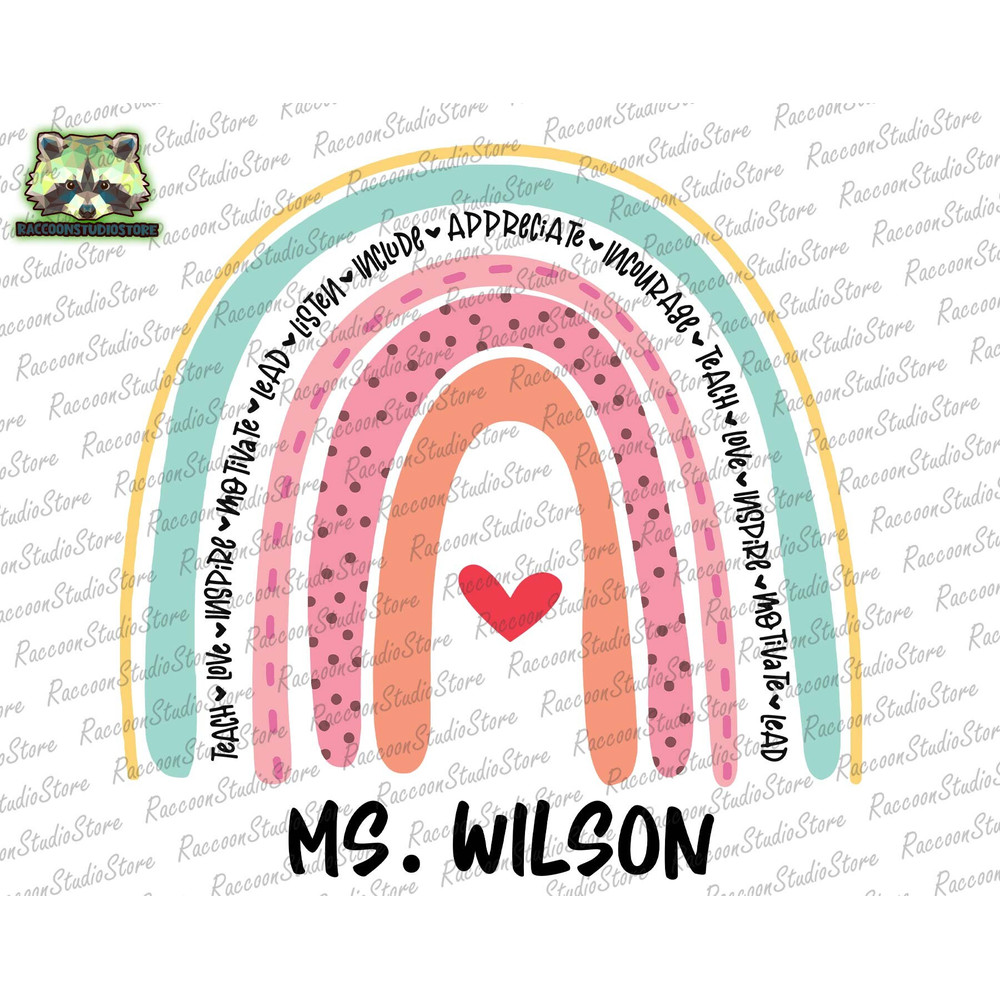 CUSTOM Back To School Svg, Teacher Name Svg, Rainbow Teacher Svg, Rainbow Svg, Rainbow Name Svg, Back To School Svg, Instant Download - 1.jpg