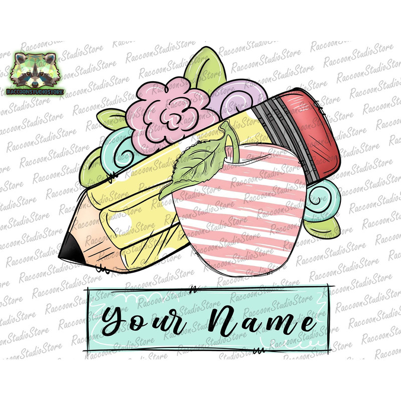 CUSTOM Name Frame School Png, Kids Shirt, Custom Name Kid Png, Student Png, Orange Pencil Png, Crayon Png, School Supplies, Instant Download - 1.jpg