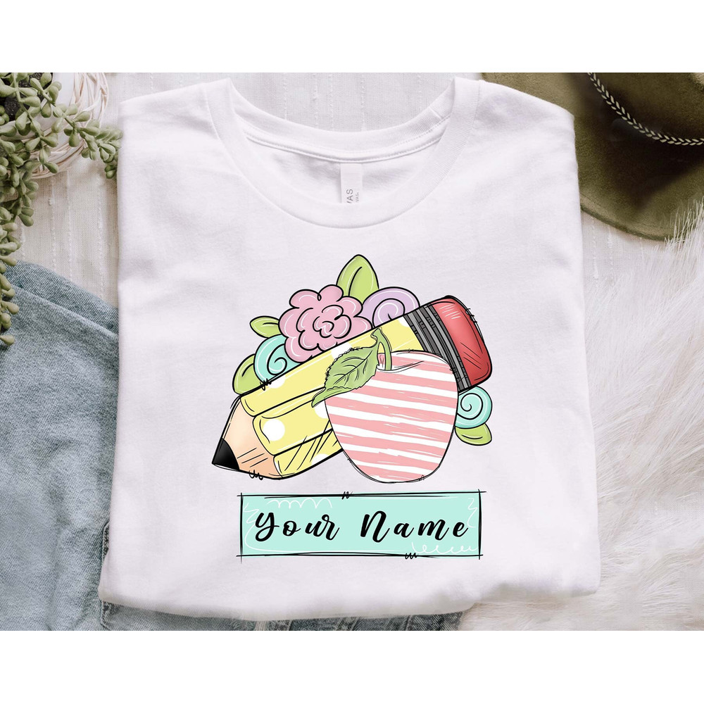 CUSTOM Name Frame School Png, Kids Shirt, Custom Name Kid Png, Student Png, Orange Pencil Png, Crayon Png, School Supplies, Instant Download - 3.jpg