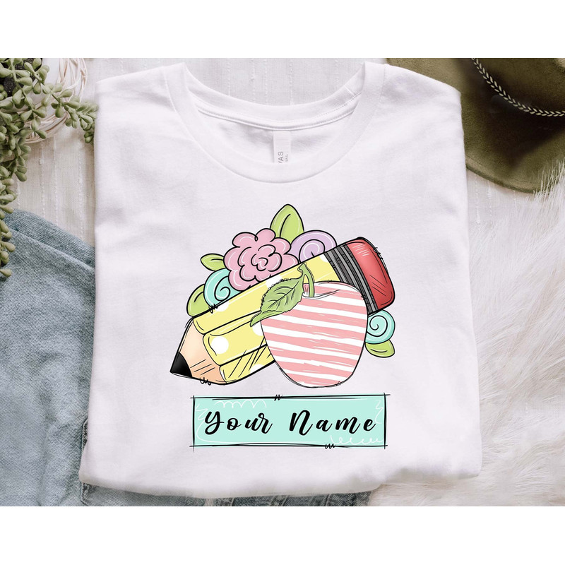 CUSTOM Name Frame School Png, Kids Shirt, Custom Name Kid Png, Student Png, Orange Pencil Png, Crayon Png, School Supplies, Instant Download - 3.jpg