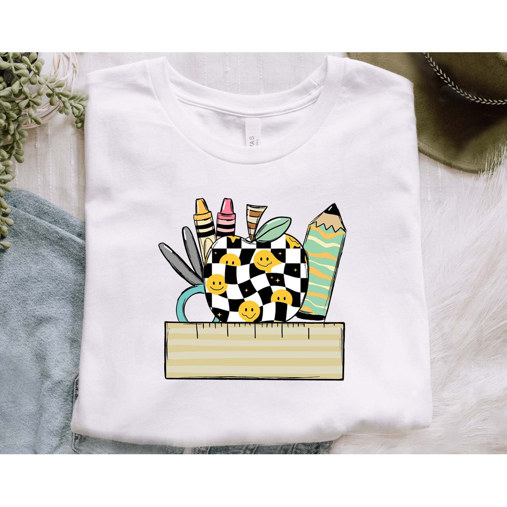 CUSTOM Name Frame School Png, Smiley Face Apple Png, Student Png, Orange Pencil Png, Crayon Png, School Supplies Png, Instant Download - 3.jpg