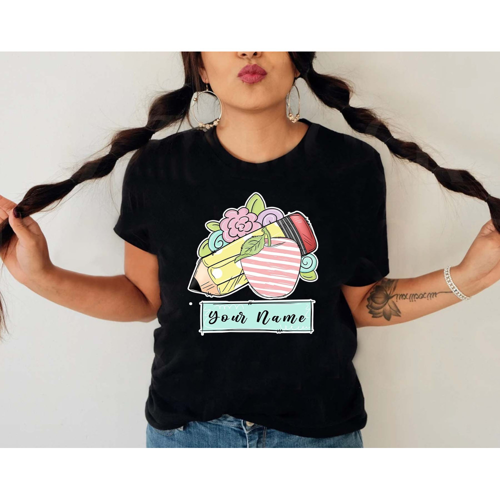 CUSTOM Name Frame School Png, Kids Shirt, Custom Name Kid Png, Student Png, Orange Pencil Png, Crayon Png, School Supplies, Instant Download - 4.jpg