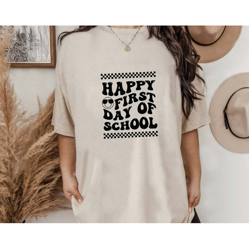 Happy First Day of School SVG, Back To School Svg, Hello School Svg, Kindergarten Png, Smiley Face Svg, Teacher Life Shirt, Digital Download - 3.jpg