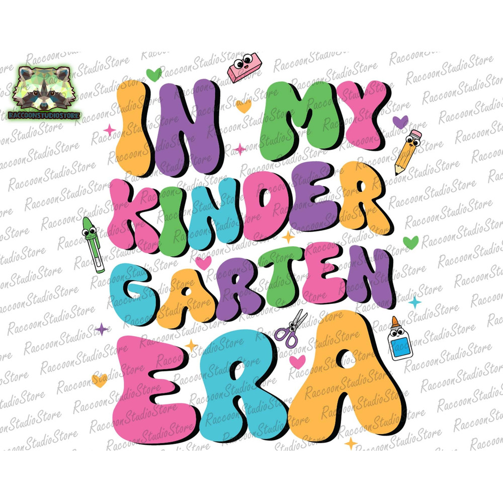 In My Kindergarten Era Svg, School Grade Svg, Back To School, Teacher Appreciation, Gift For Teacher, Retro School Svg, Instant Download - 1.jpg