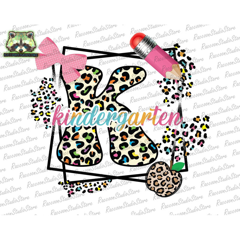 Leopard Kindergarten Png, Teacher Life Png, Welcome To Kindergarten Png, Retro Leopard Shirt Png, Back To School Shirt Png, Instant Download - 1.jpg