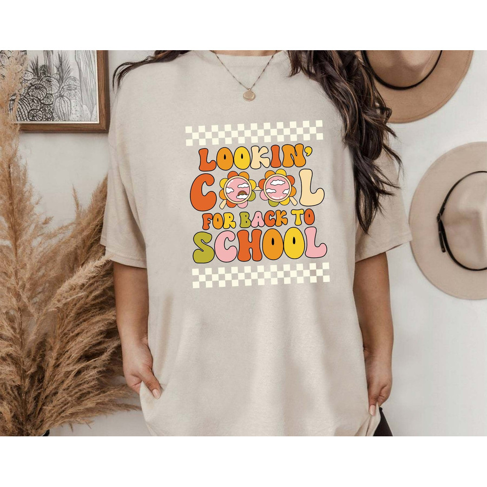 Lookin' Cool Svg, For Back to School Svg, First Day of School Quote Svg, Retro Checkered Svg, Checkered Shirt Svg, Instant Download - 3.jpg