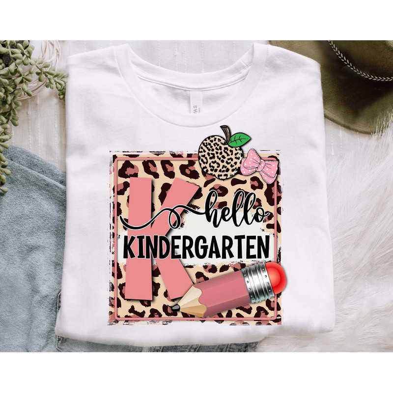 Leopard Hello Kindergarten Png, Teacher Png, Hello Kindergarten Png Back To School Png, First Day Of School Png, Instant Download - 4.jpg