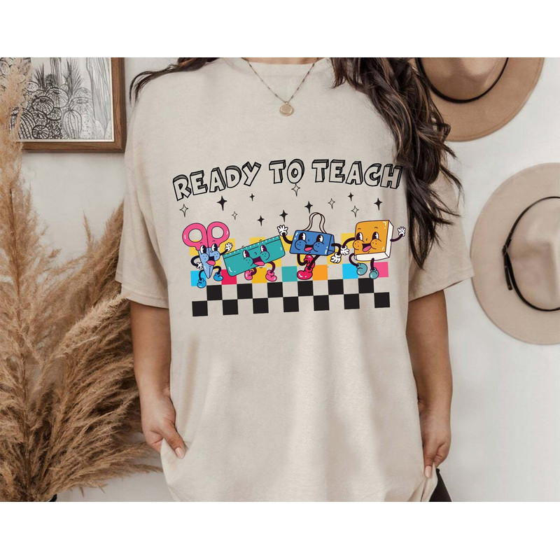 Ready to Teach Png, 1st Day Of School Png, School Supplies Png, Pencil Png, Retro Cartoon Character School Supplies Png, Instant Download - 3.jpg