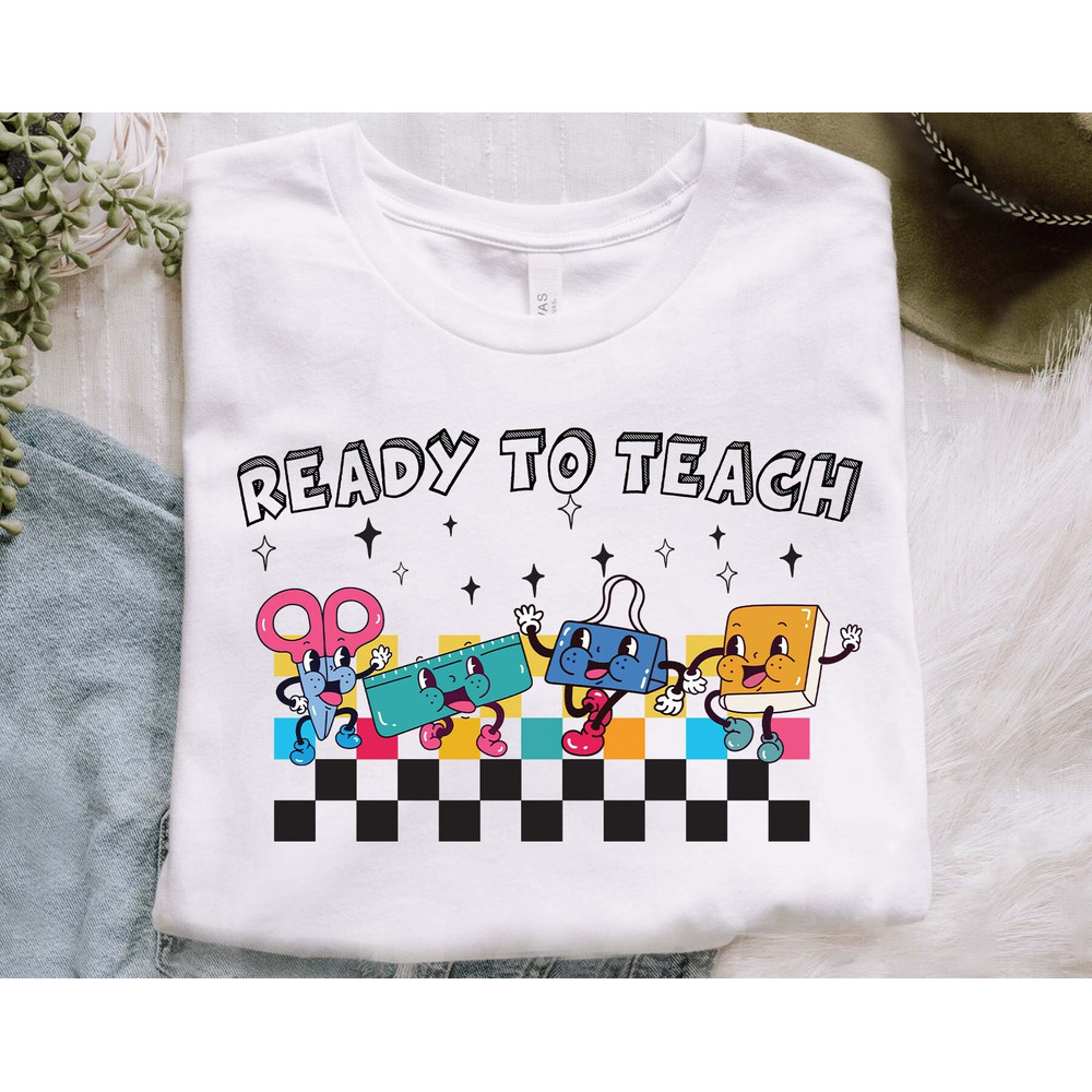 Ready to Teach Png, 1st Day Of School Png, School Supplies Png, Pencil Png, Retro Cartoon Character School Supplies Png, Instant Download - 4.jpg