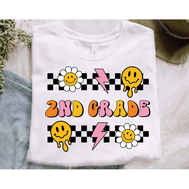 Retro Groovy 2nd Grade SVG, Retro Smiley Face Svg, 2nd Grade Png, Second Grade Svg, Back to School Svg, Groovy Floral Svg, Instant Download - 3.jpg