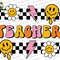 Retro Groovy Teacher SVG, Retro Smiley Face Svg, Teacher Png, Groovy Teacher Svg, Back to School Svg, Groovy Floral Svg, Instant Download - 1.jpg