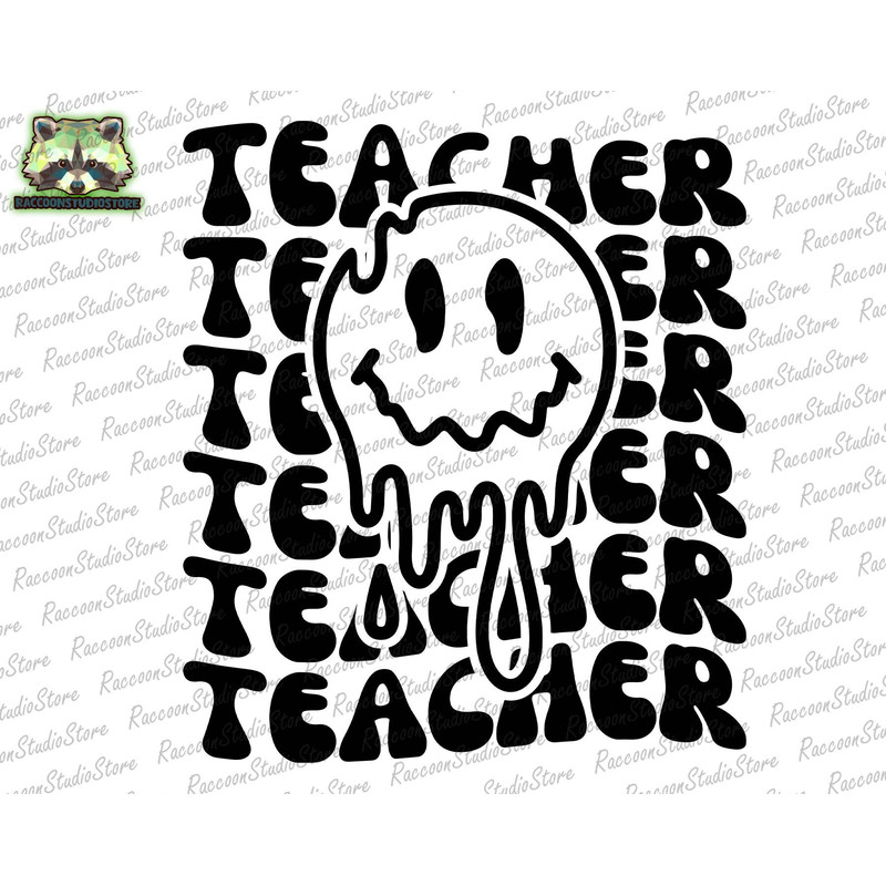 Retro Teacher SVG, School Svg, Teach Svg, Back to School Svg, Teacher Gift Svg, Teacher Shirt Svg, Teacher Smiley Face Svg, Instant Download - 1.jpg