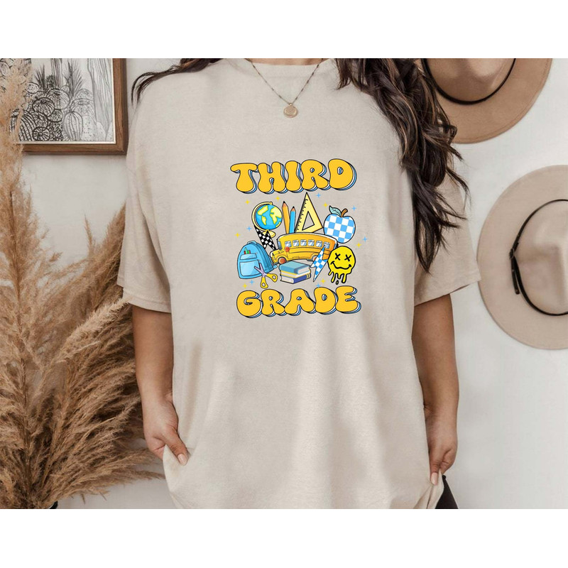 Retro Third Grade Png, Back to school Png, 3rd Grade PNG, First Day Of School, Retro PNG, First Grade Design, School Png, Instant Download - 2.jpg
