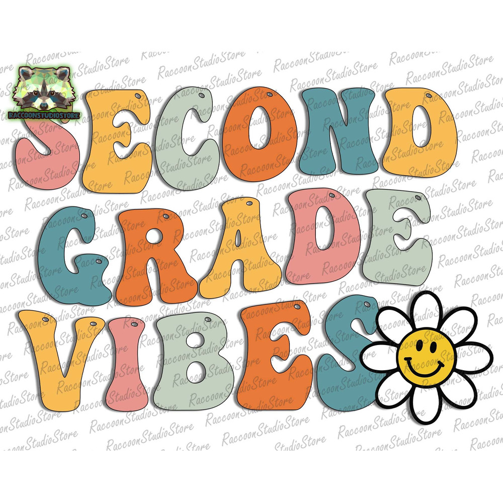 Second Grade Vibes Svg, Retro Back To School Svg, School Shirt Svg, School 2023, First Day Of School Svg, Kids School, Instant Download - 1.jpg