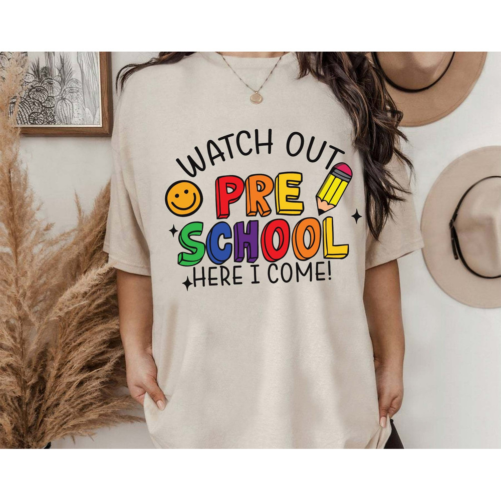 Watch Out Pre School Svg, Here I Come Svg, Welcome To Pre School Svg, Funny Cute Shirt Svg, Back To School Shirt Svg, Instant Download - 4.jpg