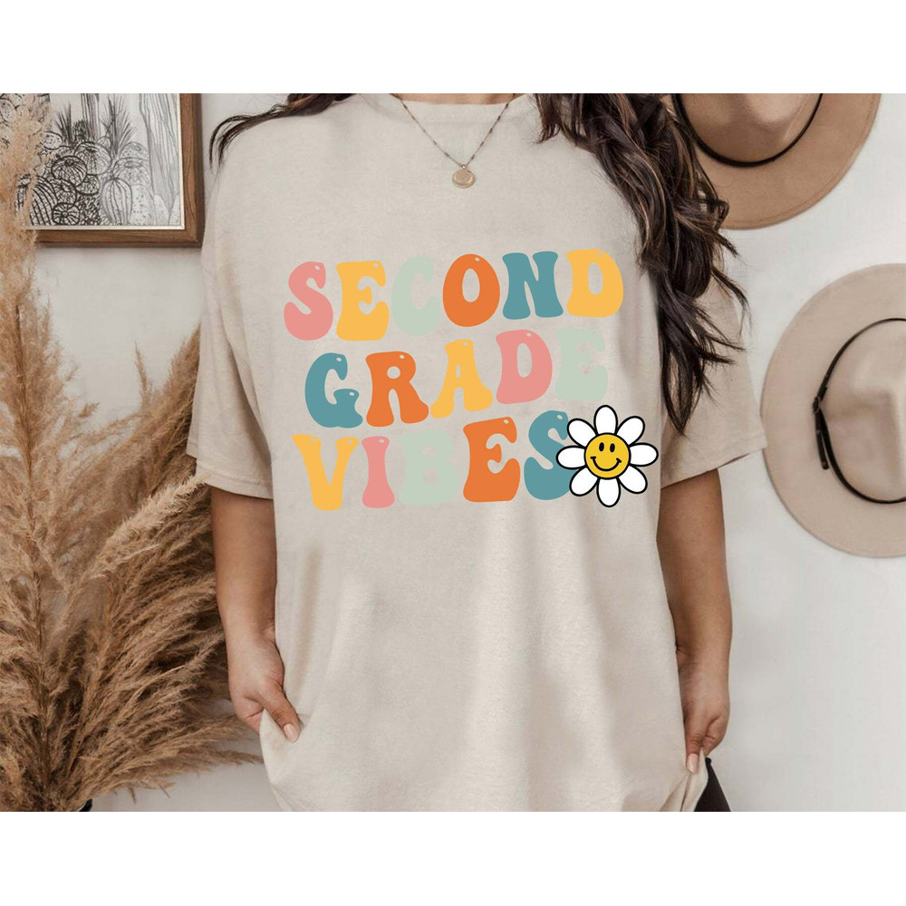 Second Grade Vibes Svg, Retro Back To School Svg, School Shirt Svg, School 2023, First Day Of School Svg, Kids School, Instant Download - 2.jpg