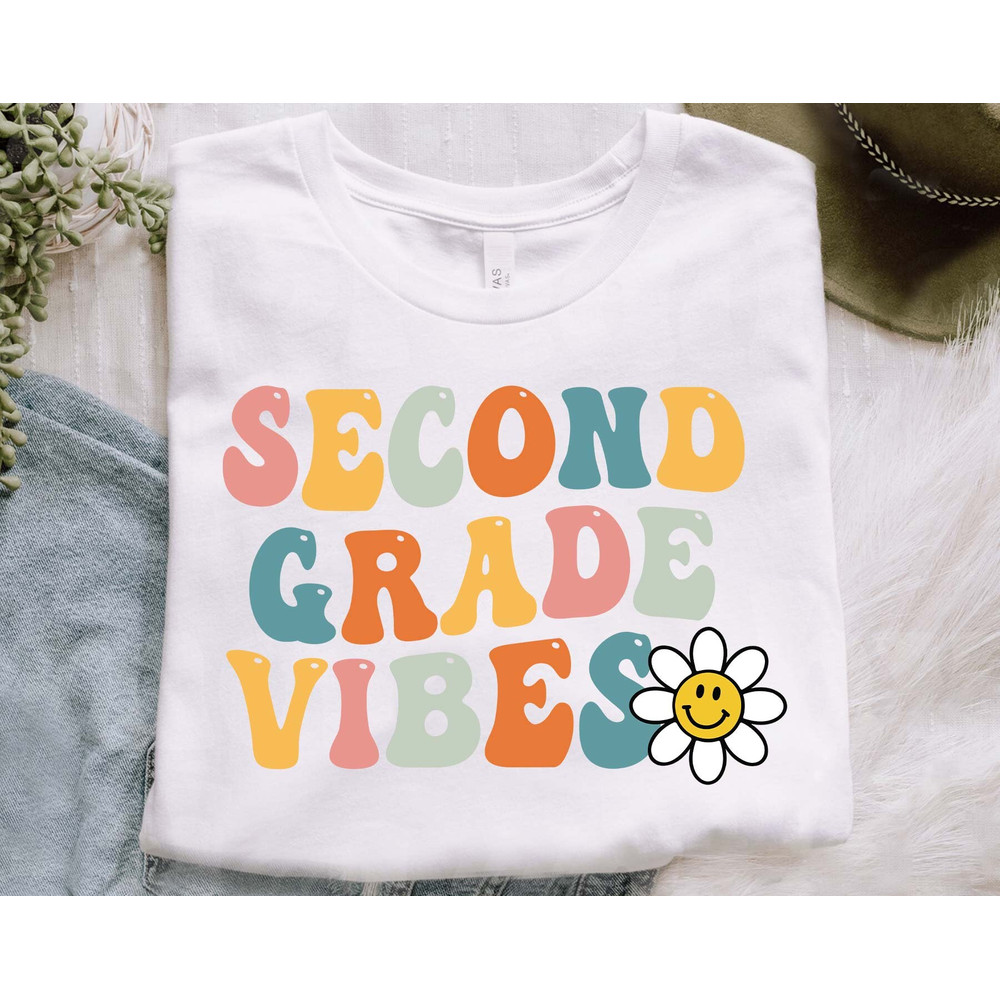 Second Grade Vibes Svg, Retro Back To School Svg, School Shirt Svg, School 2023, First Day Of School Svg, Kids School, Instant Download - 3.jpg
