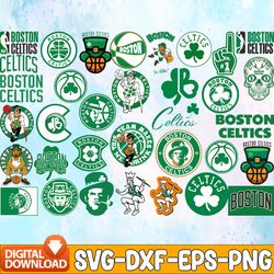 bundle 37 files boston celtics basketball team svg, boston celtics svg, nba teams svg, nba svg, png, dxf, eps, instant d