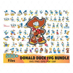 500 donald duck svg bundle, disney svg, donald duck svg