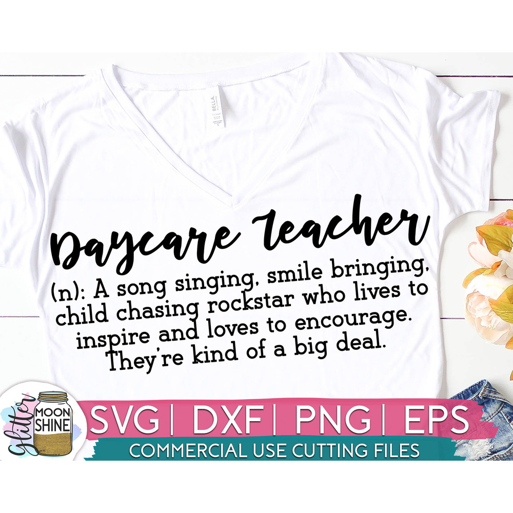 Daycare Teacher Definition svg eps dxf png cutting files for silhouette cameo cricut, Teaching, Back to School, Teacher Quotes and Saying - 1.jpg