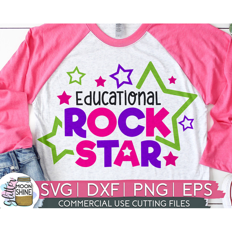 Educational Rockstar svg eps png cutting files for silhouette cameo cricut explore air, Teacher Life svg, Teaching svg, Back to School, Cute - 1.jpg