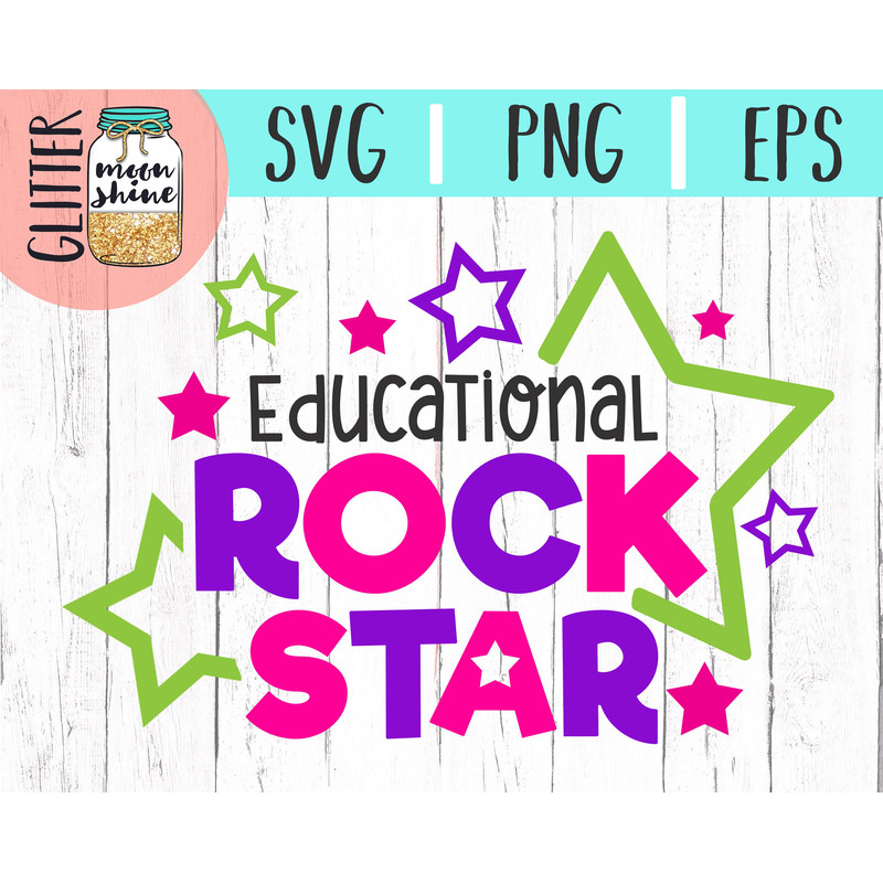 Educational Rockstar svg eps png cutting files for silhouette cameo cricut explore air, Teacher Life svg, Teaching svg, Back to School, Cute - 2.jpg