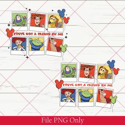 vintage you've got of friends in me toy story png, vintage disney png, disney toy story png, disney friends toy story
